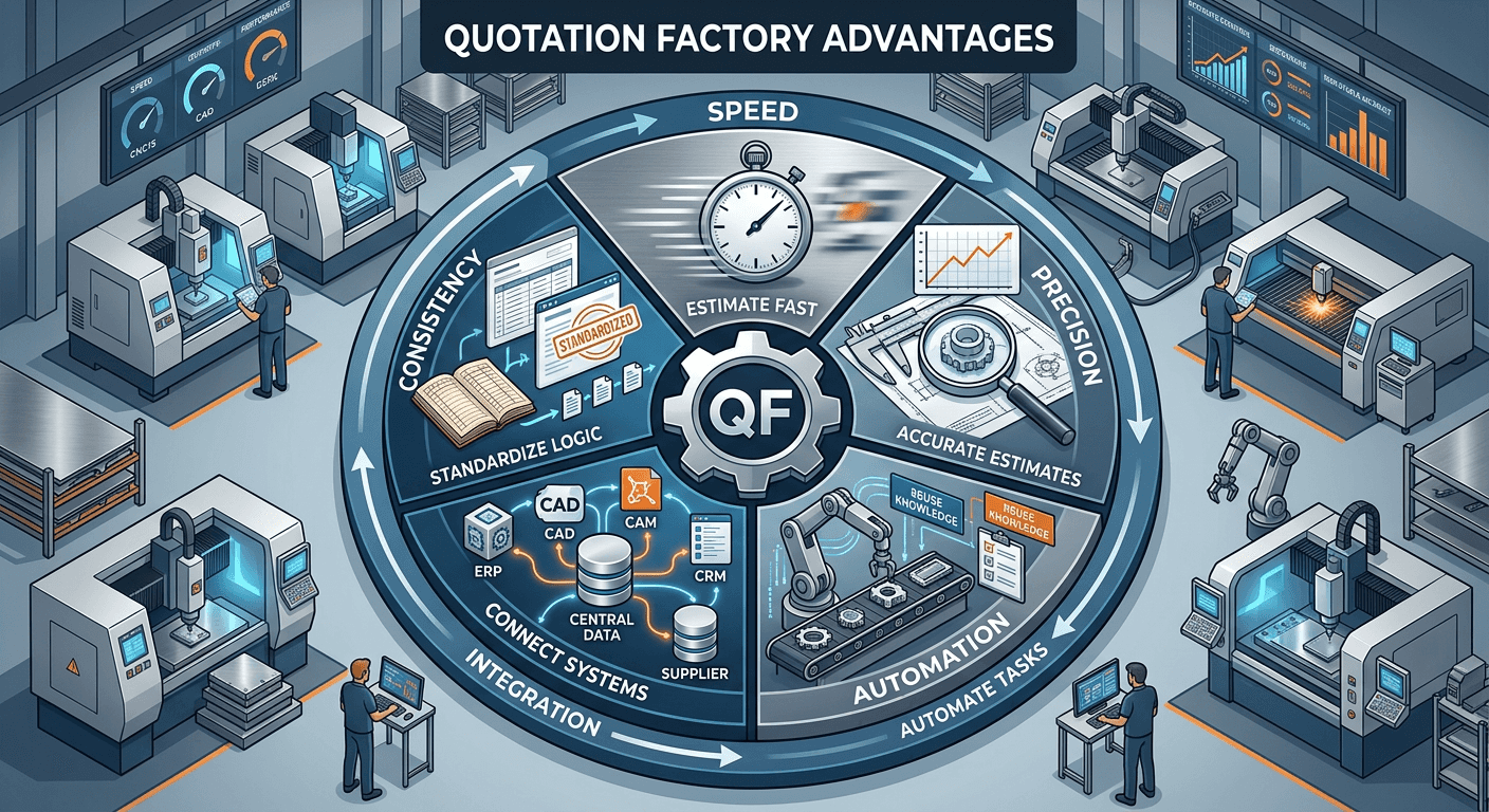 5 vantagens da Quotation Factory - Orçamentos e estimativas podem ser feitos mais rapidamente na indústria metalúrgica